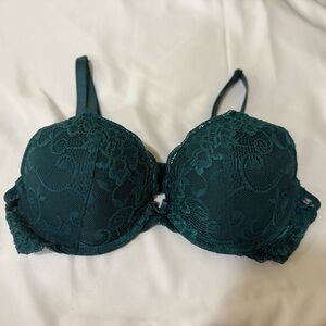 Lace Emerald Green Push-Up Bra